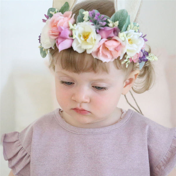 Children's Wreath Seaside Holiday Simulation Flower Rabbit Ears Headband