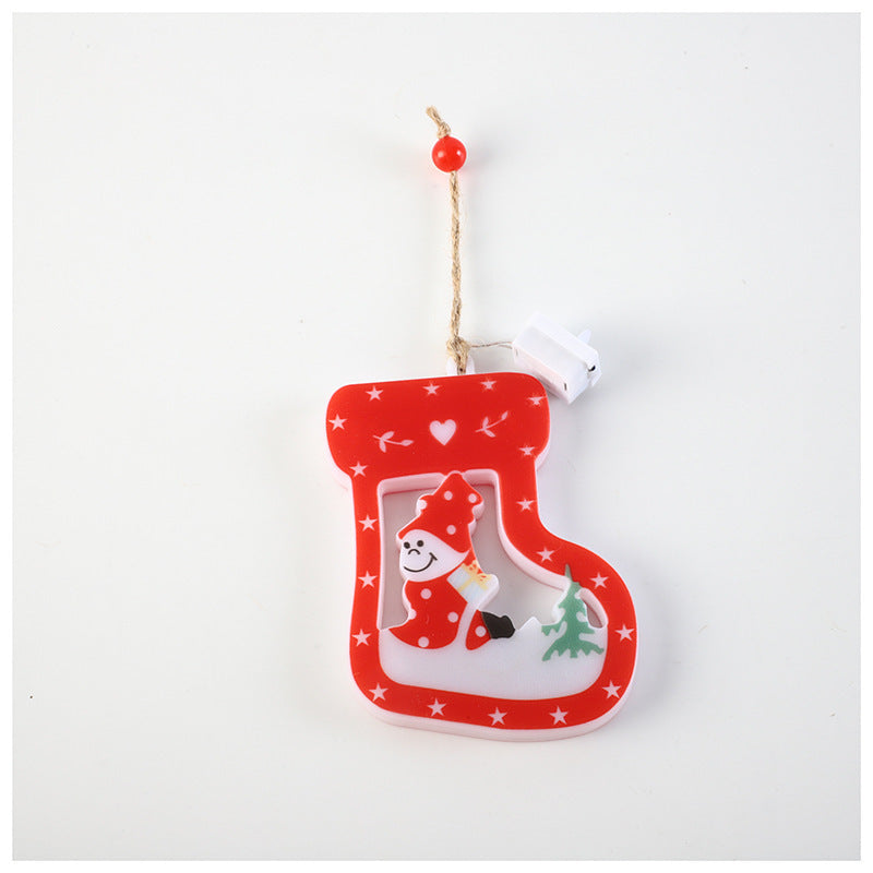 LED Snowman Lantern Christmas Tree Pendant Scene Decorative Ornaments