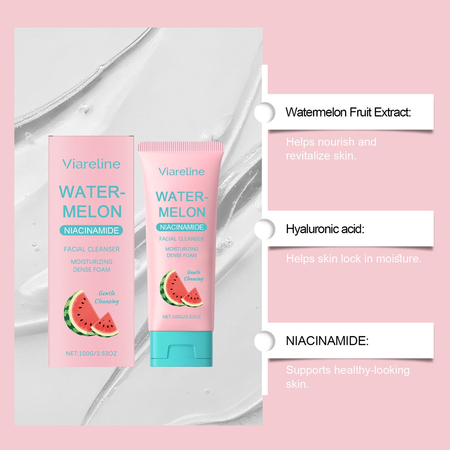 Watermelon Foam Facial Cleanser Facial Skin Acne Facial Cleanser