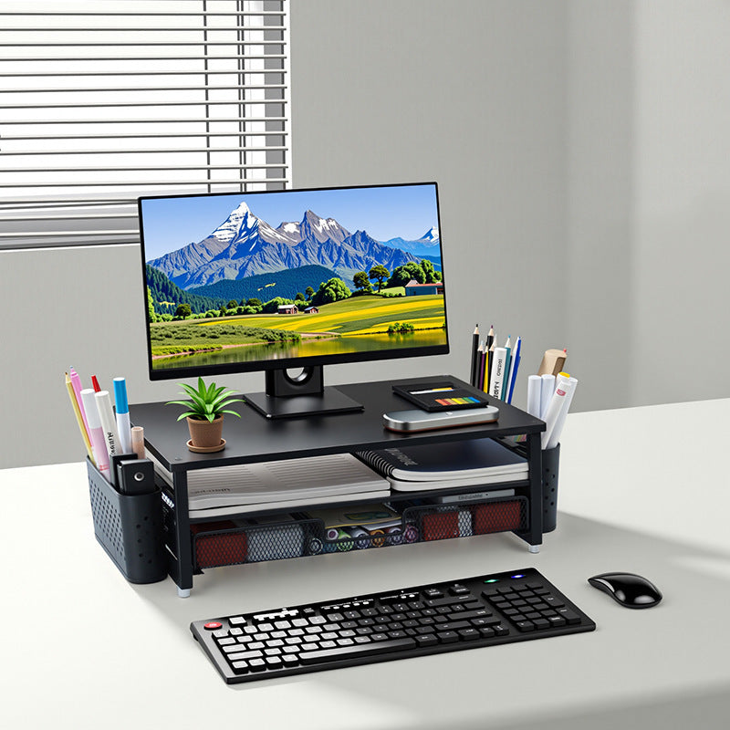Computer Monitor Elevated Rack Desktop Storage Organizer