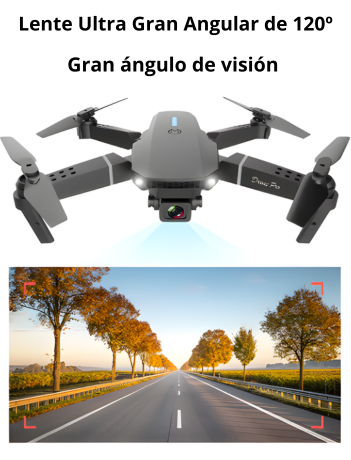Dron con doble cámara 4K + Maletín Gratis